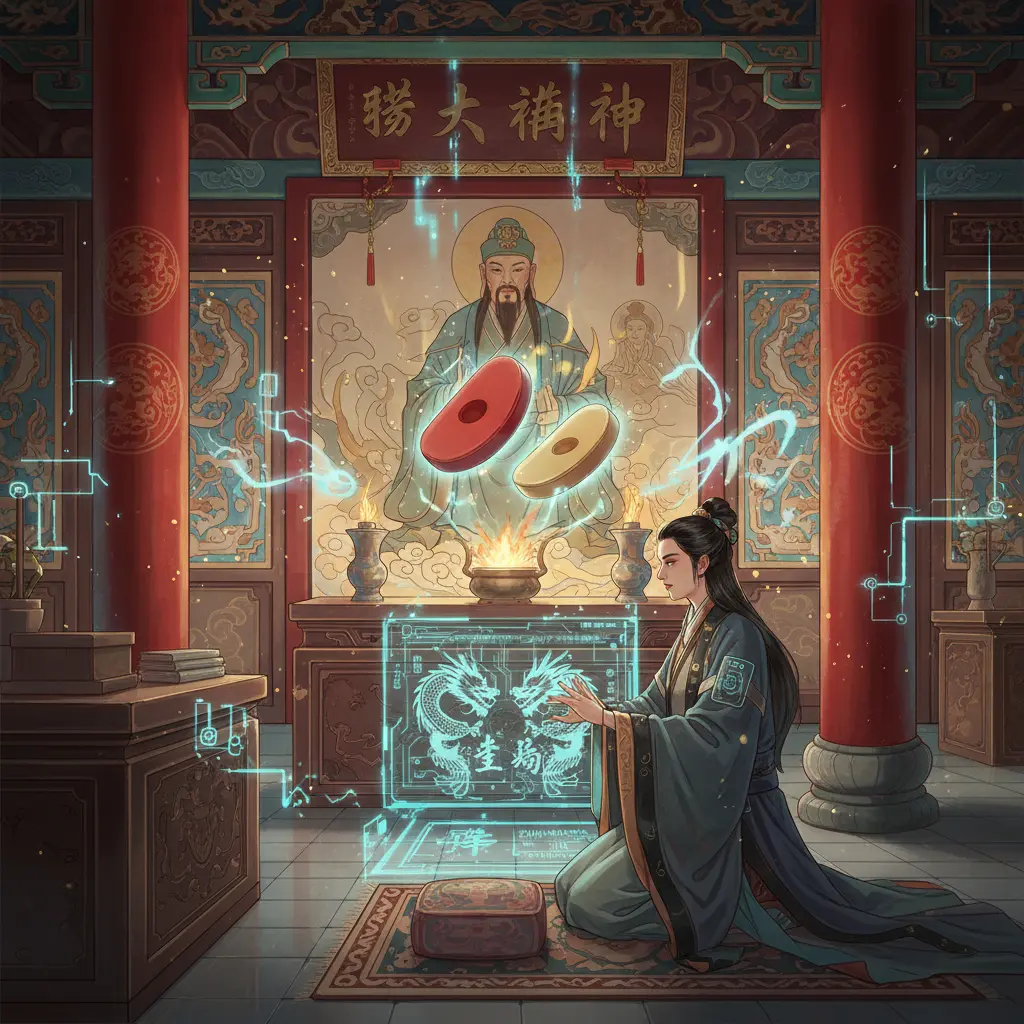 道教問神 - 擲筊