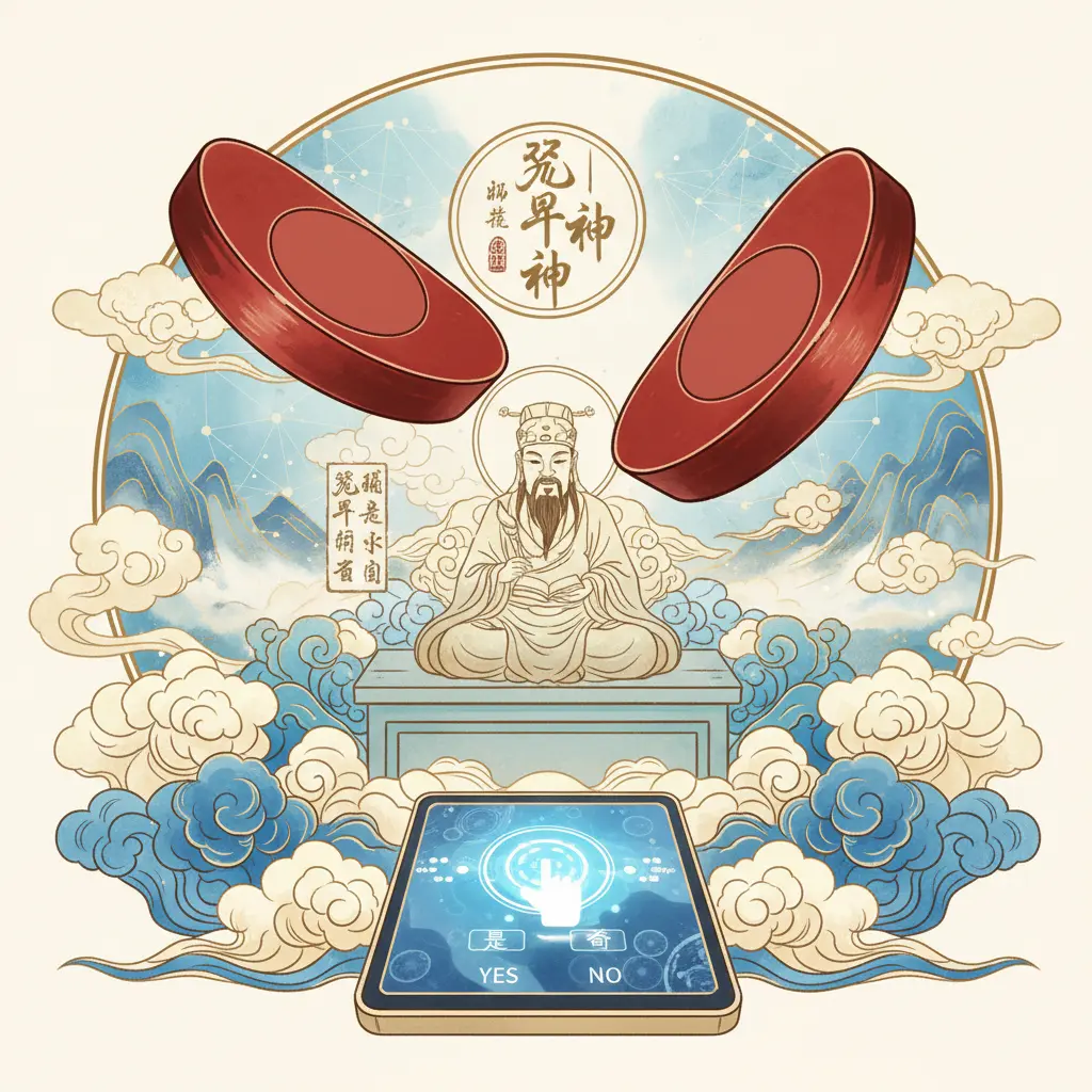 道教問神 - 筊杯